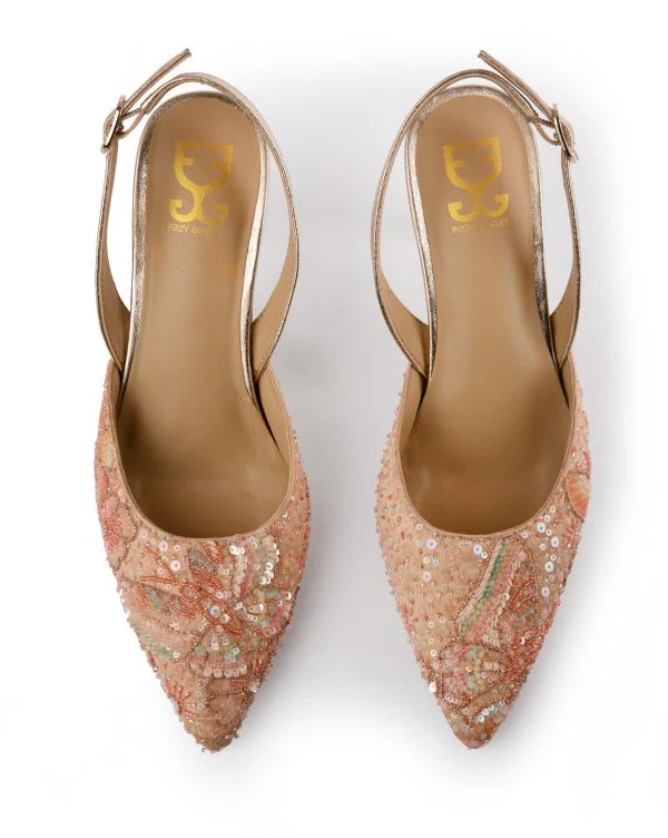 Coral Cracker : Salsa Mule Heels - Kareena Kapoor Khan x Fizzy Goblet - Limited Edition - Image 2