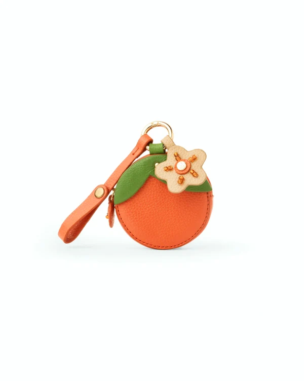 Orange : Bag Charm - Zippered Pouch