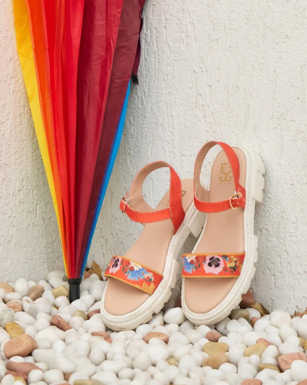 Tangerine Skies : Splash Sandals